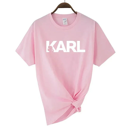Fashion Casual Brand Karls T Shirt Men Women Cotton Short Sleeve O-neck Tshirt Men's Women's Summer Top Tee Shirt