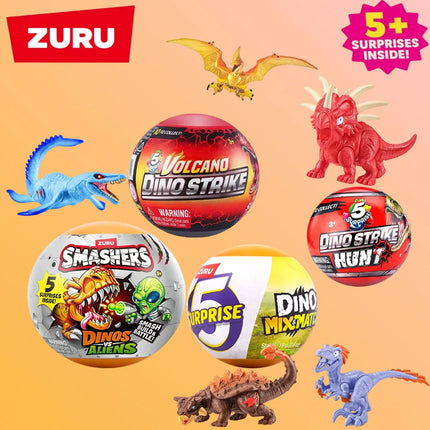 ZURU 5 Surprise Dino  Series 3 Strike Hunt Smashers Vs Aliens Mix Match Smashers All Styles in The Zuru Dinosaur Blind Box Toys