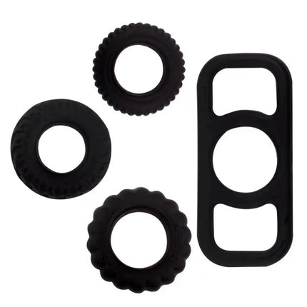 Soft Silicone Penis Cock Ring Set Male Ball Scrotum Stretcher Penis Lock Cock Ring Delay Ejaculation Enlargement Sex Toy  18+