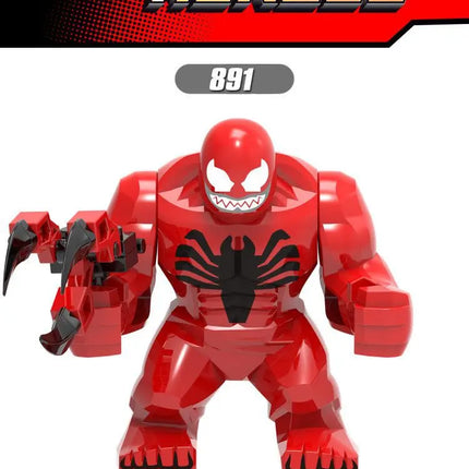 Building blocks, Marvel superheroes, assembled dolls, Spider Man, Iron Man, Venom, Shark, Deadpool, DIY gifts, children's toys