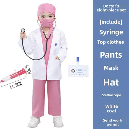 Children's Doctors Nurses Costume Sets Role-playing with Pretend Costumes Preschool Education School Performances