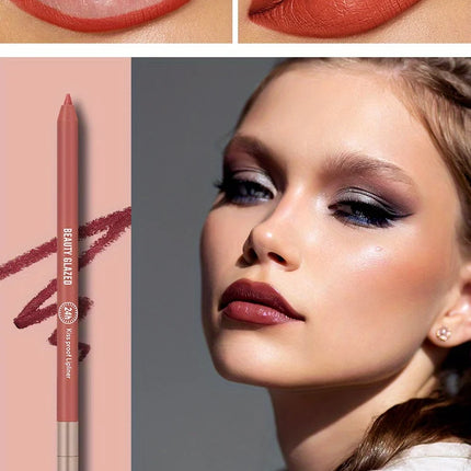 Lip Liner Pencil Set Matte Nude Contour Lipliner Pencil Lipstick Waterproof Long Lasting Lipstick Pen Lip Tint Cosmetics