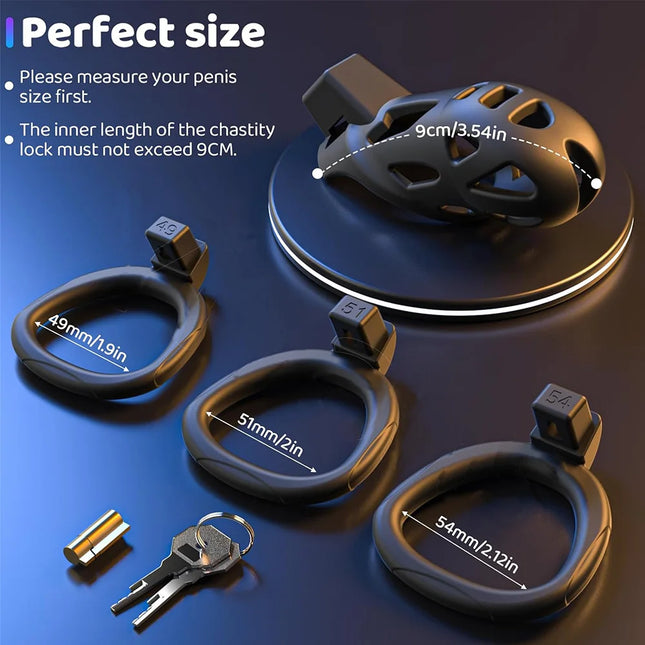 Male Chastity Cage Set Anti Off Lock Penis Ring Cock Cage Kit Trainer Sex Toys Shop Sissy Adult Goods For Men BDSM Bondage