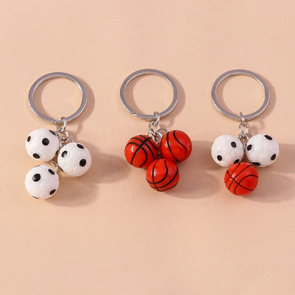 Fashion Mini 3D Soccer Football Keychain Sport Ball Key Ring for Men Women Car Key Holder Handbag Pendant  Jewelry Gift