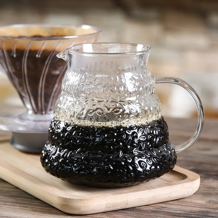 Heat Resistant Borosilicate Glass Hand Drip Coffee Pot Carafe Share Pot Pour Over Coffee Server Drip Coffee Pot
