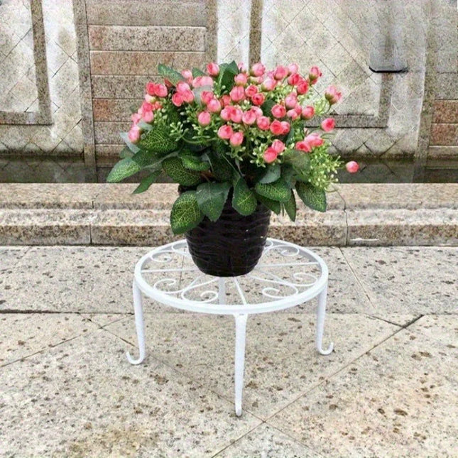 Gardening Garden Iron Plant Rack Balcony Outdoor Green Apple Chlorophytum Comosum Potted Iron Flower Rack Rack Storage Rack