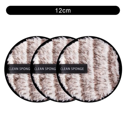 3Pcs Reusable Make Up Remover Pads Cotton Wipes Face Cleansing Sponge Cosmetics Microfiber Washable MakeUp Towel Skin Care Tools