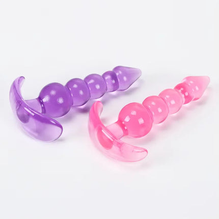 Butt Plug Dildo Butt Prostate Massage Unisex Sexy Stopper Soft Silicone Anal Plugs Beads Adult Sex Toy for Men Women Adult Games