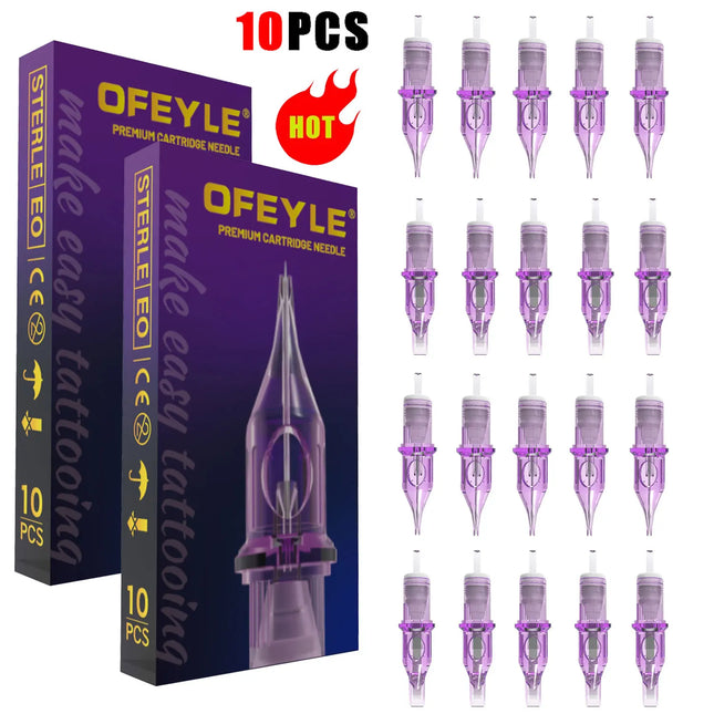10pcs Tattoo Cartridge Needles Disposable Needles Rl Rs Rm M1 Series For Tattoo Machine For Eyebrow Eyeliner Permanent Makeup