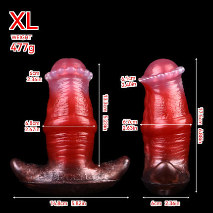 FAAK Wireless Control Vibrating Silicone Strapon Butt Plug Size S M L XL XXL Fantasy Large Anal Plug Large Tail Wearable Sex Toy