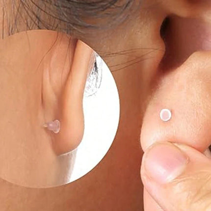10pcs 16g Clear Earrings, Bioflex Labret Clear Piercing Retainers Plastic Clear Piercings Stud Earrings  Cartilage Helix Tragus