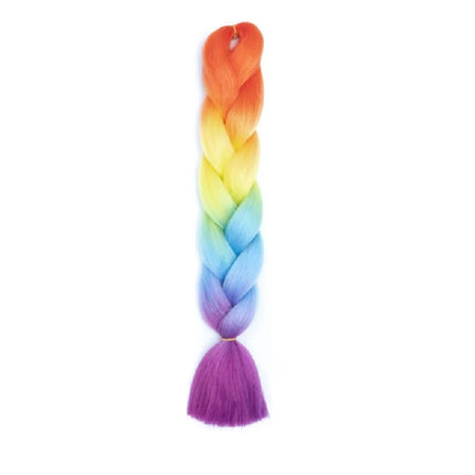 Synthetic Jumbo Braids Hair 24Inch Braiding Hair Extensions Ombre Fake Hair For Crochet Box Braid Blue Purple for Women