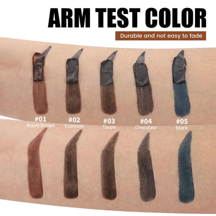 5 Color Peel-off Eyebrow Gel Cream Quick-Drying Lasting Tearing Eyebrow Dye Glue Waterproof Brow Tattoo Eyebrow Enhancer Tint