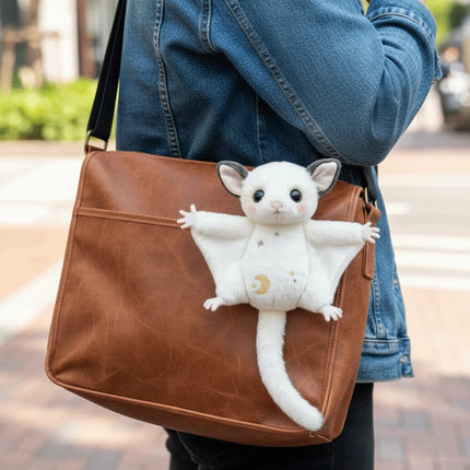 Cute Sugar Glider Plush Keychain Soft Flying Squirrel Bag Charm Kawaii Animal Pendant Gift
