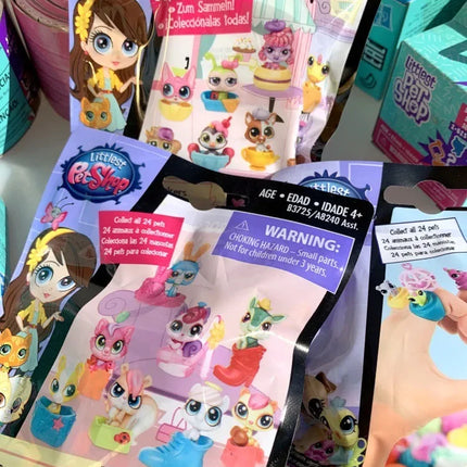 Hasbro Littlest Pet Shop LPS Blind Box Toy Cute Big Eyes Cat Dog Rabbit Model Pendant Animal Doll Mystery Box Toy Children Gift