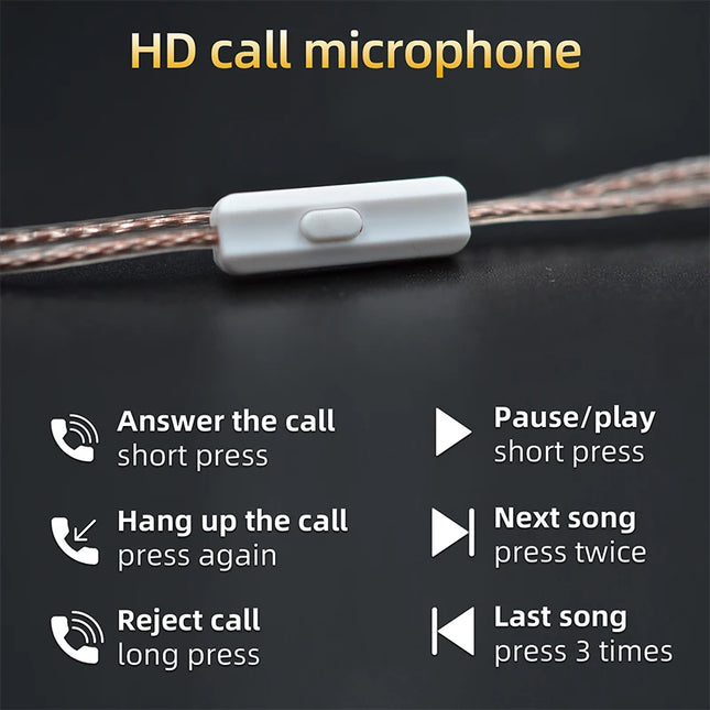 KZ Cable High Purity Oxygen-free Copper Flat Upgrade Cable Earphones Original Cable For KZ Wired Headset Game Earphone EDX PRO