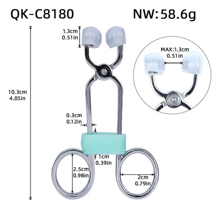 QKKQ Handheld Stainless Steel Nipple Clamp Nipples Stimulator Sexy Tools Teat Bondage For Women Couple Intimate Game BDSM Toys