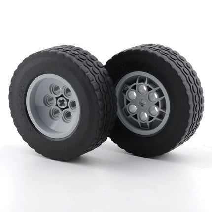 2PCS/4PCS/8PCS 62.4*20mm Cars Wheels Moc Building Blocks Tires + Wheels Technology Bricks Modified DIY Assembled Model Toy Parts