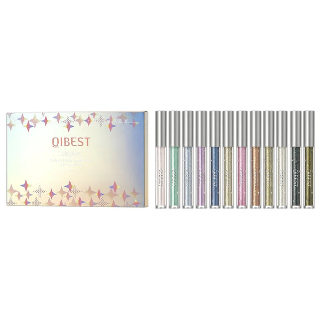 12 Colors Glitter Diamond Liquid Eyeshadow Set Sparkly Long Lasting Waterproof Shiny High Pigmented Brighten Makeup Cosmetics
