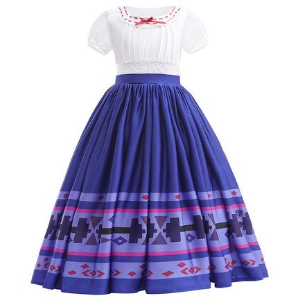 Cartoon Magic House Luisa Cosplay Costumes For Carnival Birthday Dress Girls Party Dresses Princess Encanto Role-play Outfits