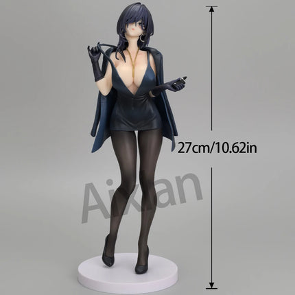 26CM Yokoyama Iwami Black Dress1/6 Ver. PVC Action Figure Sexy Anime +18 Uncensored for Adult Collection Gift Model Toys