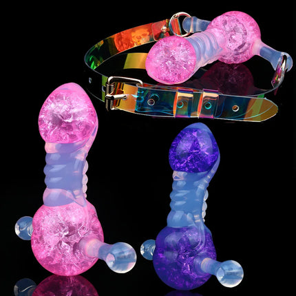 LEZEE Muti Styles Silicone Mouth Gags Breathable Ball Gag Open Oral Adjustable Belt For Adults Game Bondage Gear For Women Men