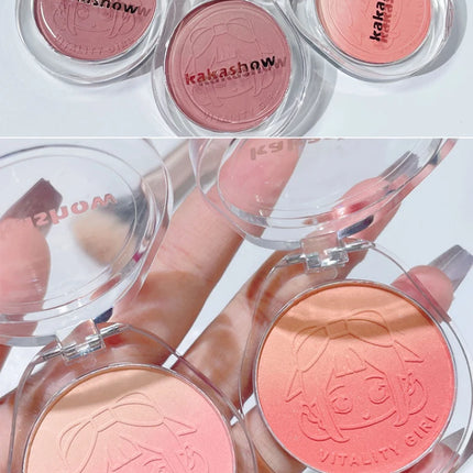 Kakashow Youthful Gradient Blush - Natural Nude Shade,  Easy-to-Blend Formula with Long-lasting Matte Finish,
