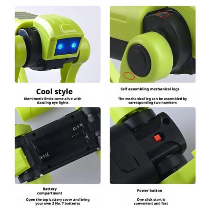 Mechanical Dog Toy Children's DIY Assembly Electric Bionic Robot Science Teaching Small Toy For Boys Kids Gift