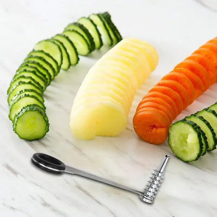 1pc Spiral Slicer Twister Blade Cucumber Curler Salad Twister Home Use for Cutting Cucumber Rolls Carrot, Potato Vegetables