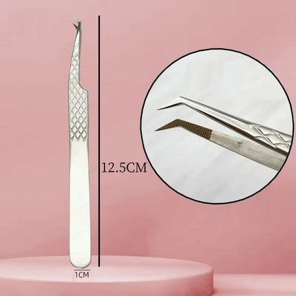 Nanometer Fiber Tip False Lash Tweezers For Eyelash Extension Mega Volume perfect close tip Boot isolation Artist Makeup Tools