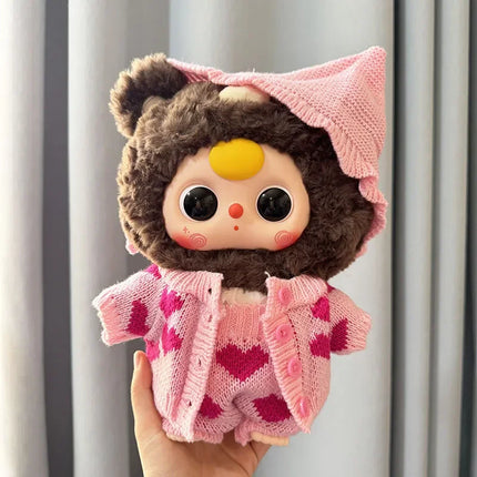 Only Clothes Baby Three 400% Gross Vinyl Plush Toy Baby Clothes New Year'S Christmas Baby Clothes Dress Set Cute Outfit Surprise