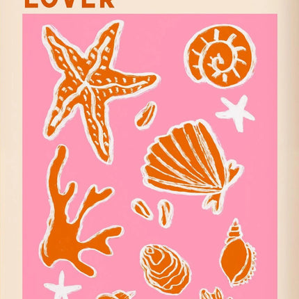 Summer Tropical Preppy Seashell Beach Poster Print Wine Lobster Canvas Art Painting Pictures Home for Modern Living Room Decor