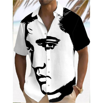 2024 Loose Breathable Hawaiian Shirt Men Clothing Top Character Men's Shirt Summer Casual Fashion Short Sleeved Shirt For Men