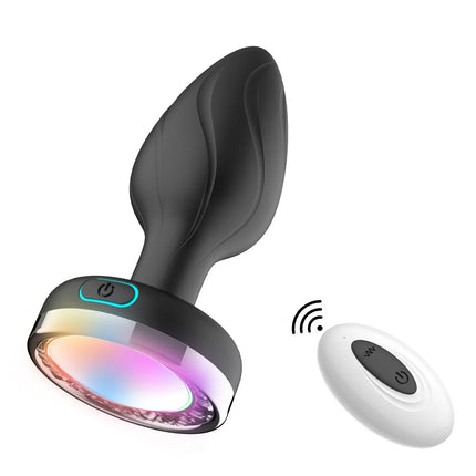 Remote Control Luminous Color Silicone Anal Plug Sex Toys Vibrator for Women 7 Vibration Butt Plug Female Masturbation Massager