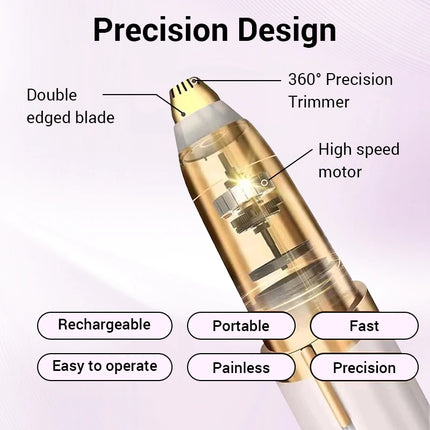 New Electric Facial Eyebrow Trimmer Lipstick Shape Painless Areas Bikini Depilator Shaver Care For Women Makeup