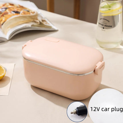110V/220V/12V Electric Lunch Box Water Free Rice Cooker Car Lunch Heating Box Constant Temperature Bento Box Food Warmer 1L