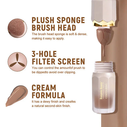 Liquid Matte Contour Stick Highlight Face Foundation Nose Shadow Long-lasting 3D Brightening Powder Blusher Natural Face Makeup