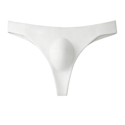 Men's Ultra-Thin Ice Silk Nylon Thong Sexy Seamless G-String Intimate Date Night Underwear Breathable T-Back Plus Size S-6XL