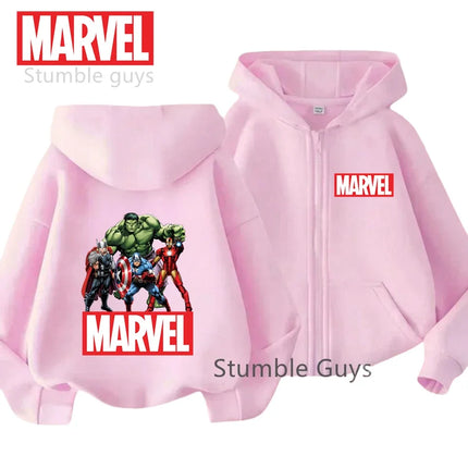 Kids Spring Autumn Hulk Spiderman Zipper Hoodies Marvel Avengers Clothes Boys Girls Warm Super Hero Tracksuit