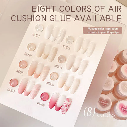 Kaniu 1pc Nail Polish Glue Pink Color Nail Art Air Cushion Patting Glue High Saturation Gypsum Painting Glue For DIY Home Salon
