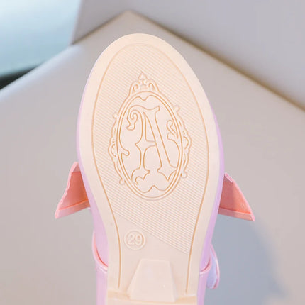 Girls Princess Shoes Shallow Bowknot Metallic Color Fashion Sweet Girl's Mary Janes Shoes Light Non-slip 26-36 Kids Ballet Flats