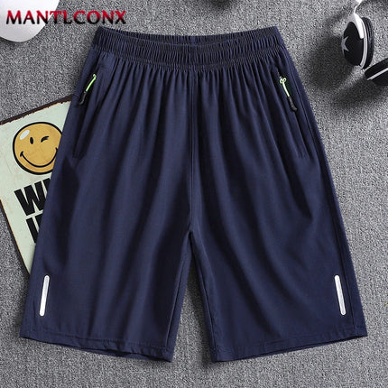 Summer Classic Joggers Men's Shorts Gym Fitness Quick Dry Running Sports Board Shorts New Summer Casual Bottom Zipper Pockets