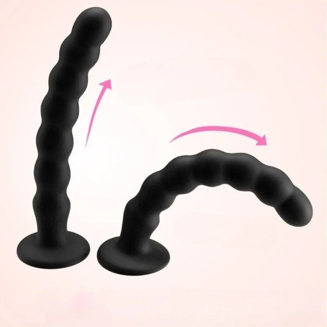 Anal Plug Prostate Massager Sex Products Vaginal Stimulator With Strong Suction Cup Silicone Bead Dildo Sex Toys for Men and Women
