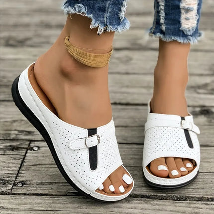 Heels Women's Sandals Peep Toe Shoes For Summer Women Sandals Wedge Heel Sandalias De Mujer Heeled Summer Sandals Woman Slippers