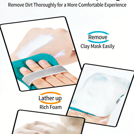 Facial Puff Deep Cleansing Gentle Foaming Sponge Soft Skin-Friendly Facial Cleansing Sponge