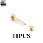 10pcsExternal thread 3 / (16G)1.2x12x4mm