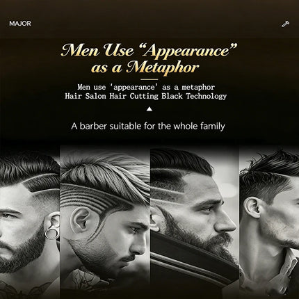 KEMEI KM-T9 Electric Hair Clipper Professional USB  Clipper Professional Beard Trimmer Haircut Grooming Kit Hair Cutting Machine