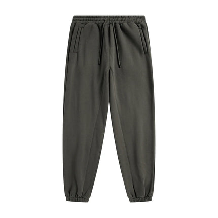 ZODF Trendy Men 345gsm Fleece Sweatpant Unisex Solid Color Loose Retro Hip Hop Winter Joggers Pants Brand Clothes HY0005