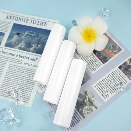 5/24/50/100pcs 15ml White Lip Tube Lip Balm Tube DIY Empty Lipstick Tube Containers Bottles 15g Round White Solid Lipstick Tube