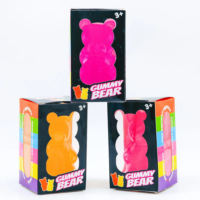 8cm NeeDoh Cute Gummy Bear Sensory Squeeze Toy with Jelly-like Filling, Slow Rebound Stress Relief Toy to Alleviate Anxiety**